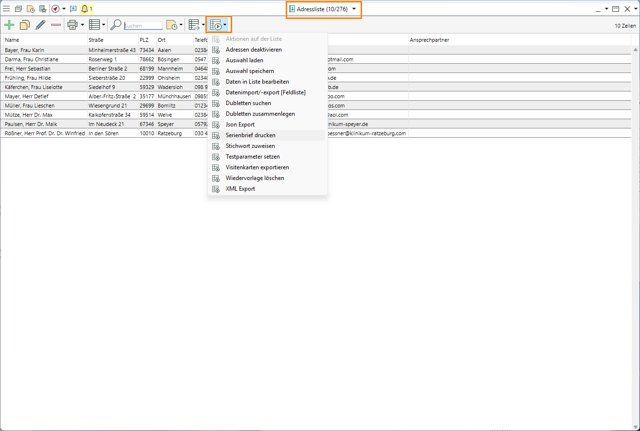 A2 S4 Serienbrief drucken